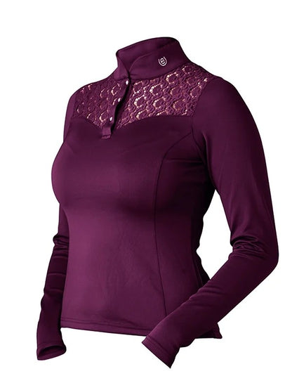 Champion Top Purple White competition polo shirt - Equestrian Stockholm