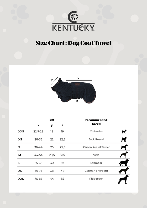 Manteau Serviette pour chien  - Kentucky