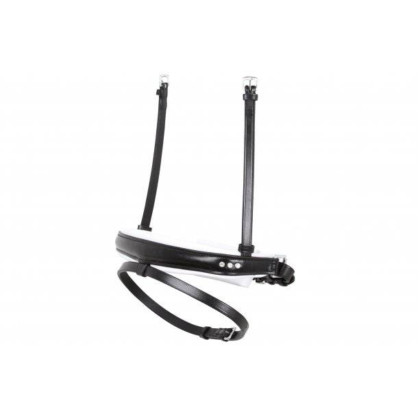 Noseband with black rhinestones lined with white - SD Design