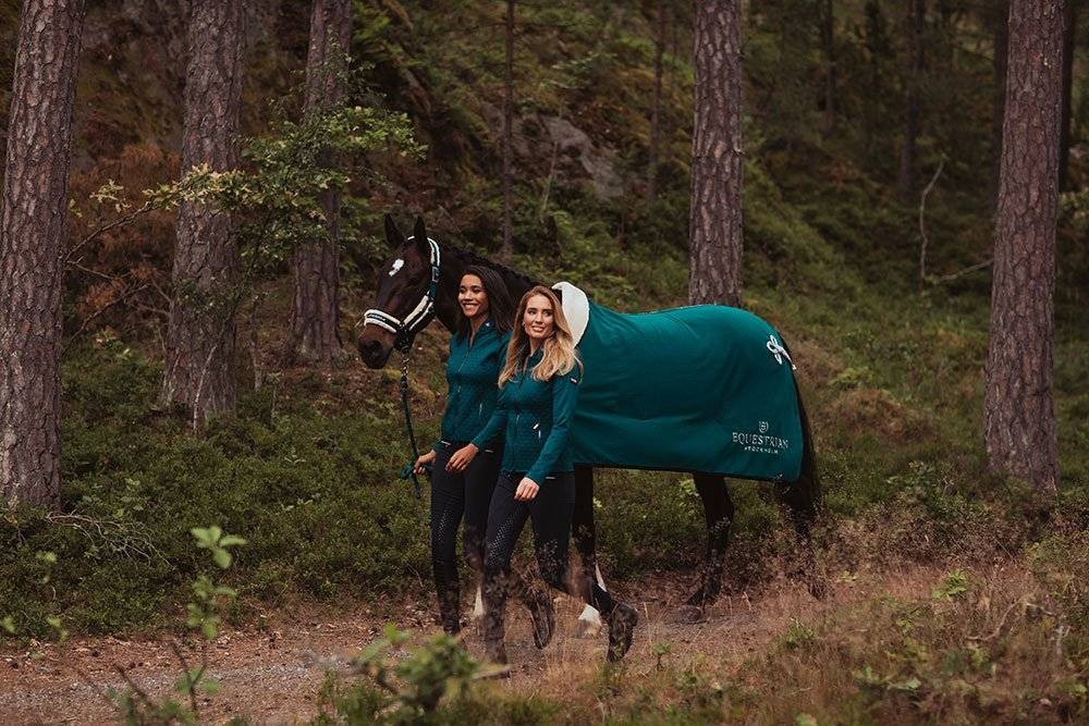 Couverture Polaire Col Mouton Equestrian Stockholm - Emerald