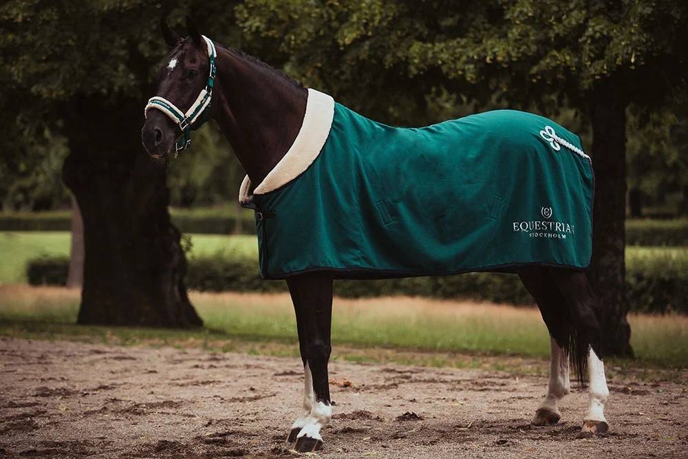 Couverture Polaire Col Mouton Equestrian Stockholm - Emerald