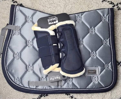 Tapis de selle MIXTE et guêtres ESKADRON - CRYSTAL GREY