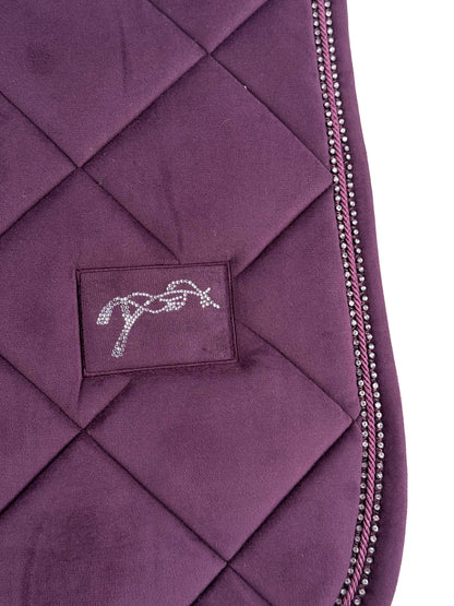 Tapis de selle New Strass Prune MIXTE - PENELOPE COLLECTION