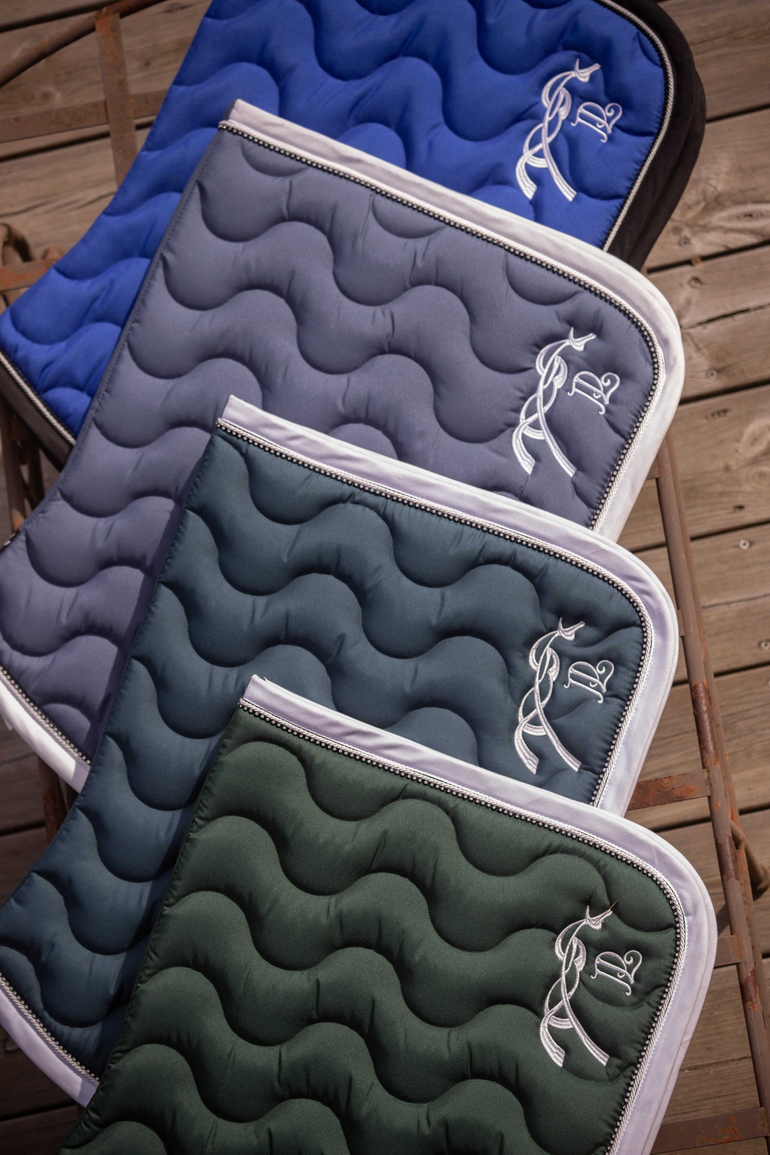 Tapis de selle Diamant Bleu Canard - PENELOPE COLLECTION