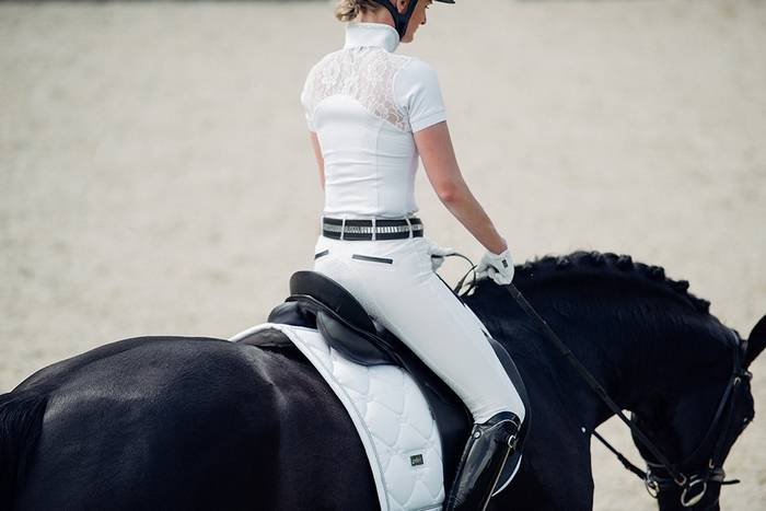 White Perfection Silver saddle pad - Equestrian Stockholm