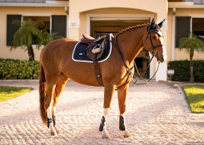 Tapis de selle Midnight white Edge - Equestrian Stockholm