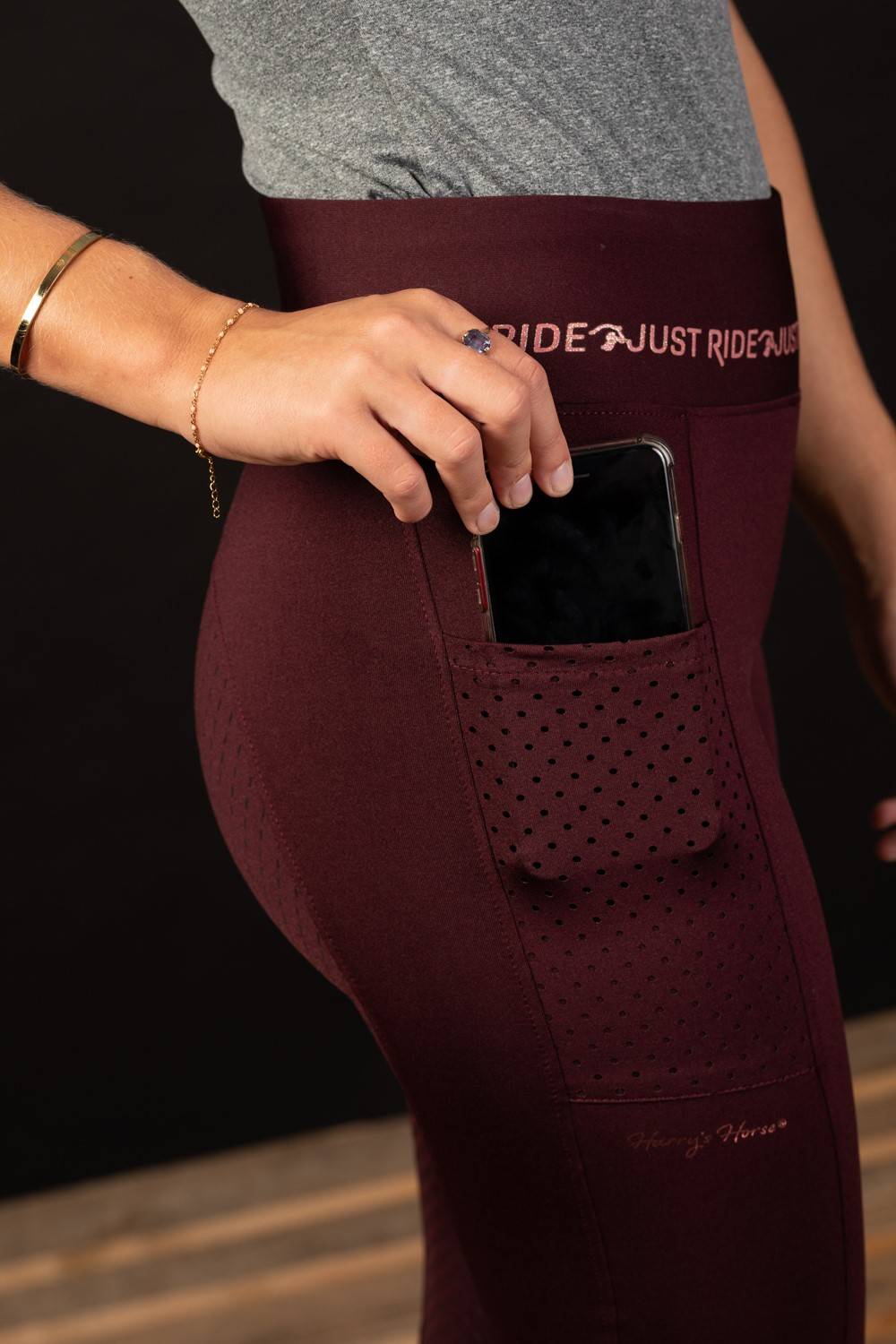 Equitights Just Ride Rosegold Full Grip Leggings - Harry&