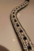 Frontal strass - blanc, perle et marine