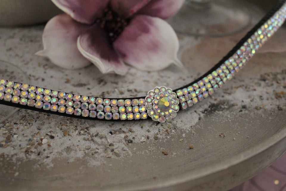 Frontal fleur strass 