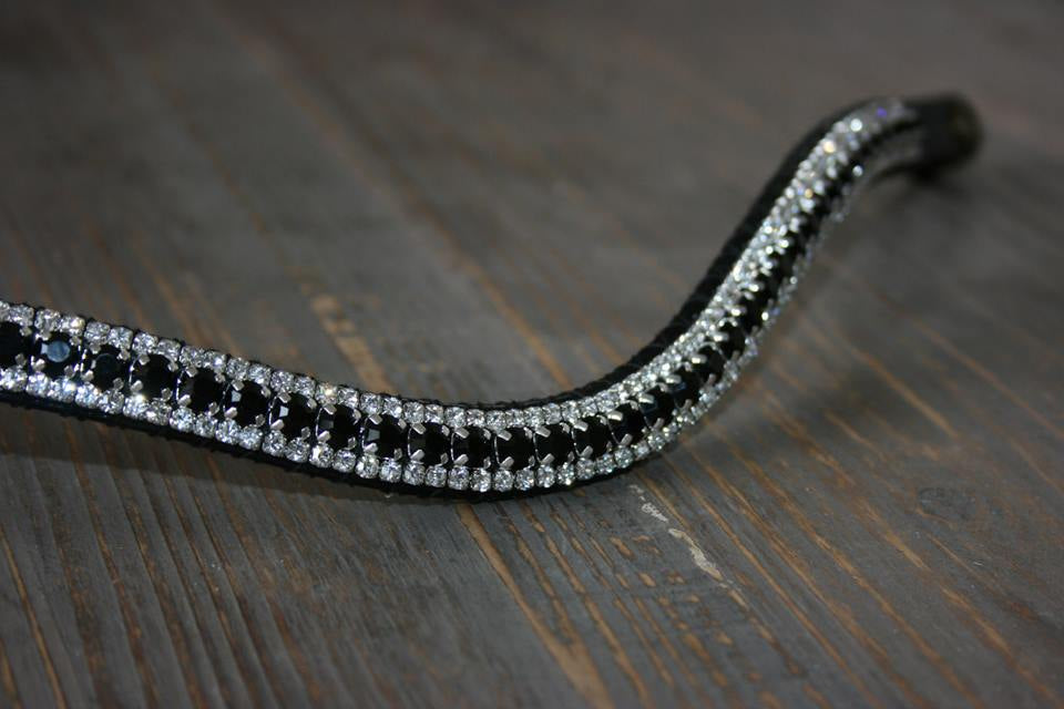 Frontal strass blancs et noirs WW
