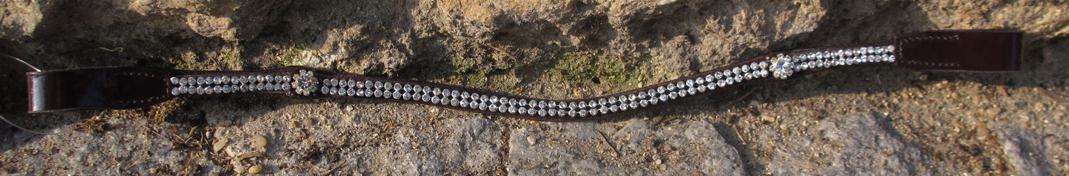 Frontal strass fleur