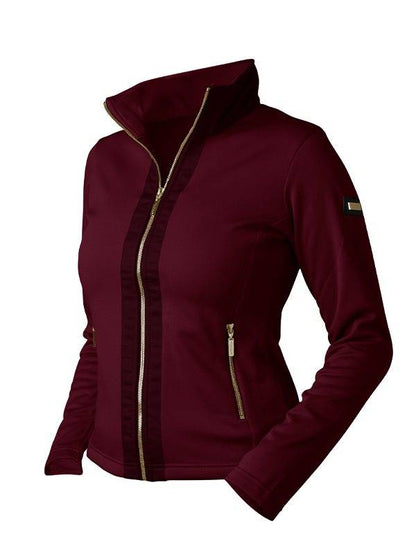 Equestrian Stockholm Fleece Jacket - CRYSTAL MERLOT GOLD
