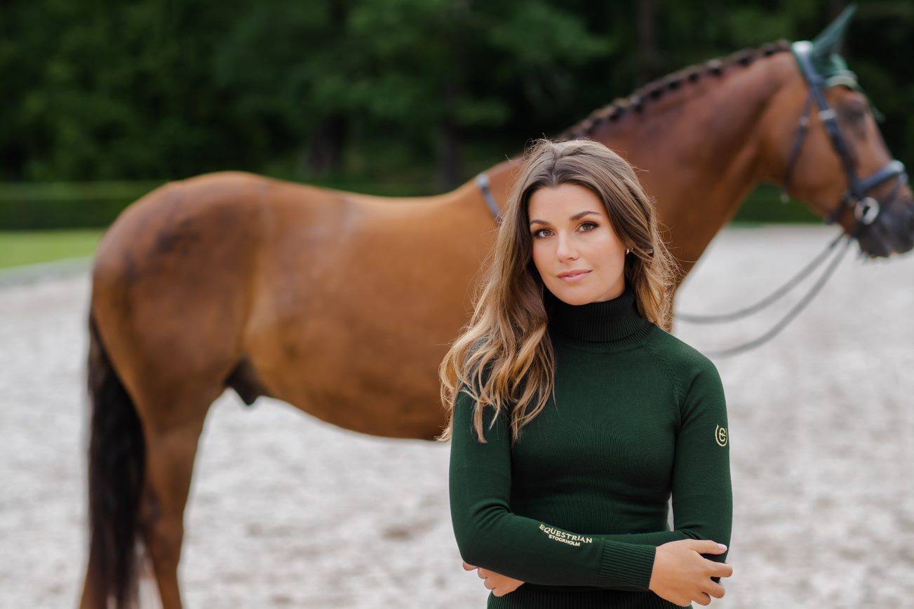 Forest Green turtleneck sweater - Equestrian Stockholm
