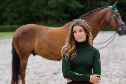 Forest Green turtleneck sweater - Equestrian Stockholm
