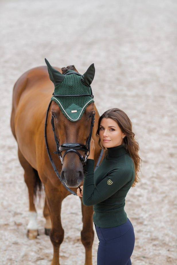 Forest Green turtleneck sweater - Equestrian Stockholm