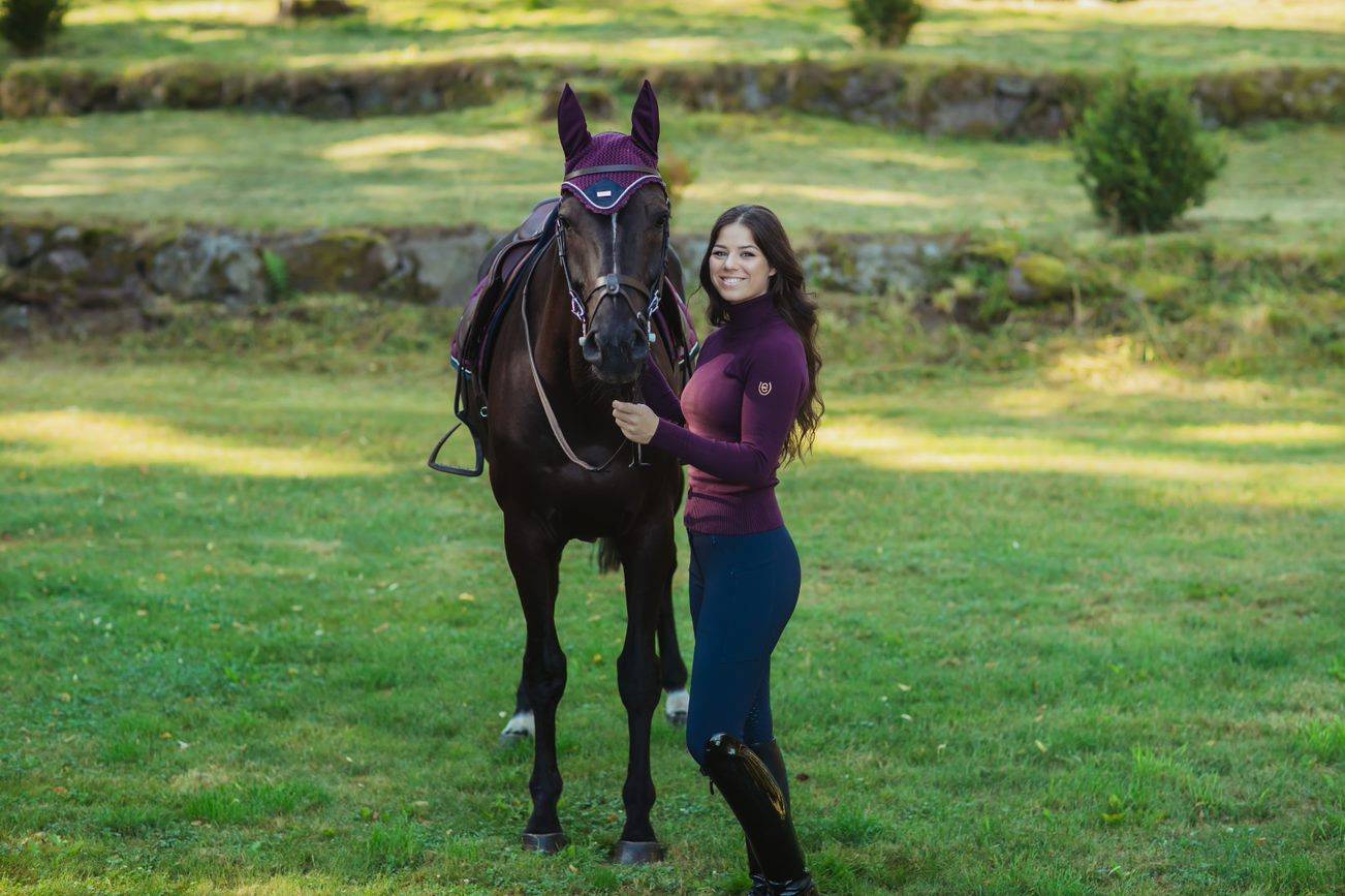 Pull coll roulé Purple Gold - Equestrian Stockholm