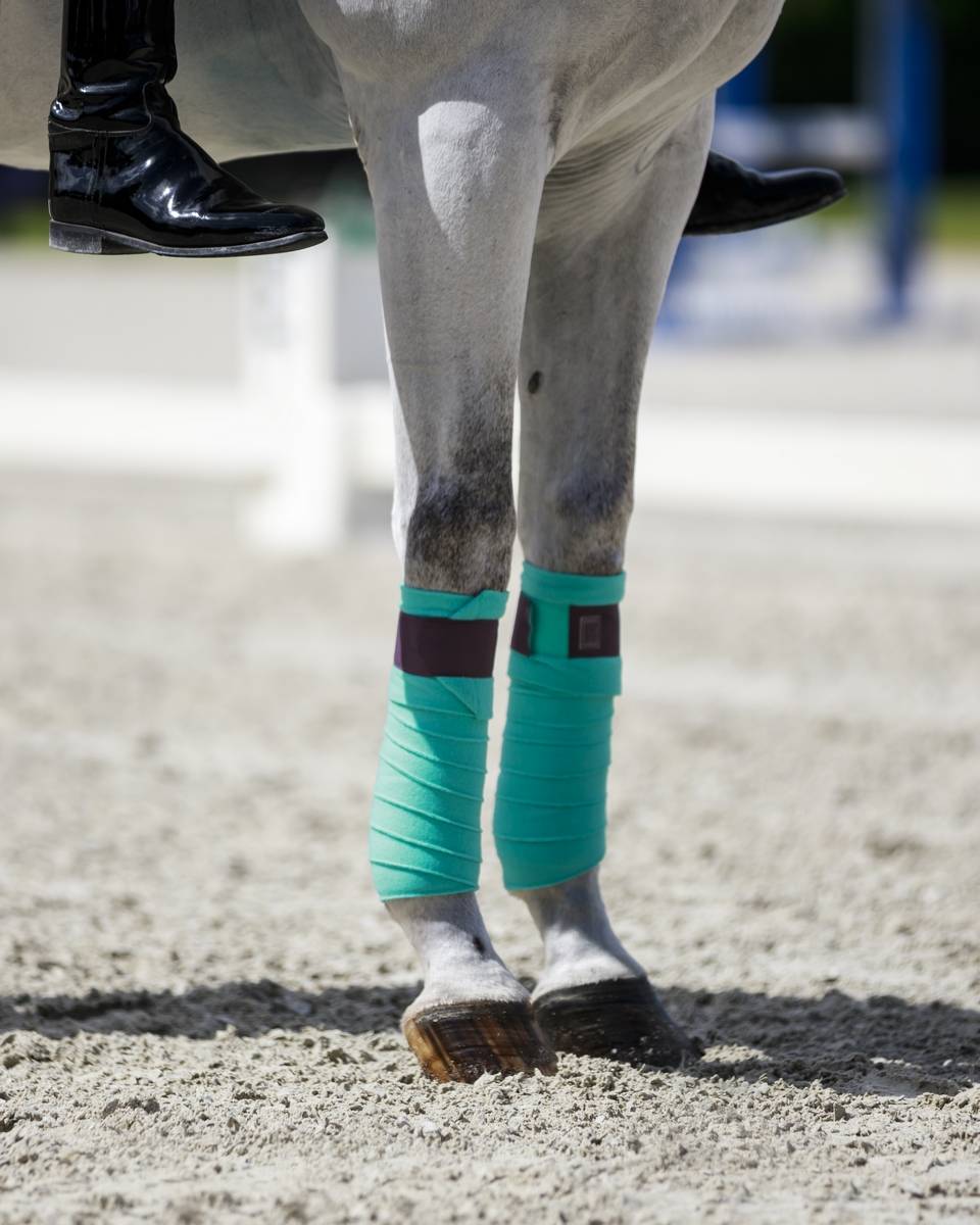 Frosty Mint turquoise fleece bands - Equito
