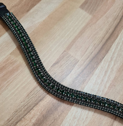 Frontal à strass vert