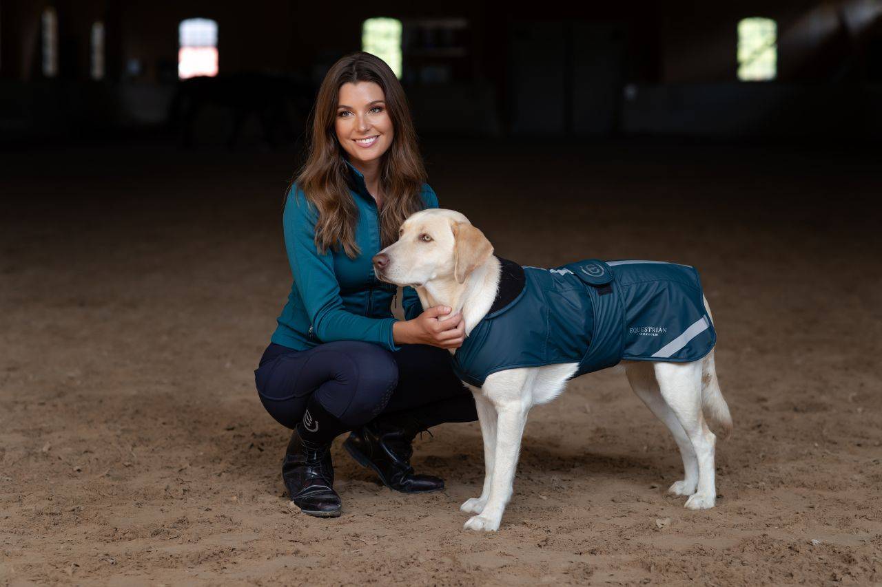 Waterproof dog blanket Aurora Blues - Equestrian Stockholm