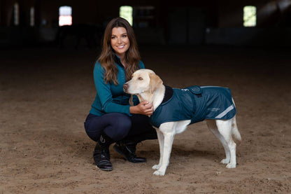 Waterproof dog blanket Aurora Blues - Equestrian Stockholm