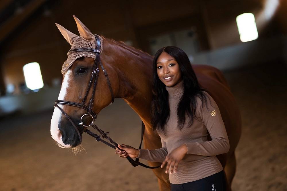 Pull col roulé Top Champagne - Equestrian Stockholm