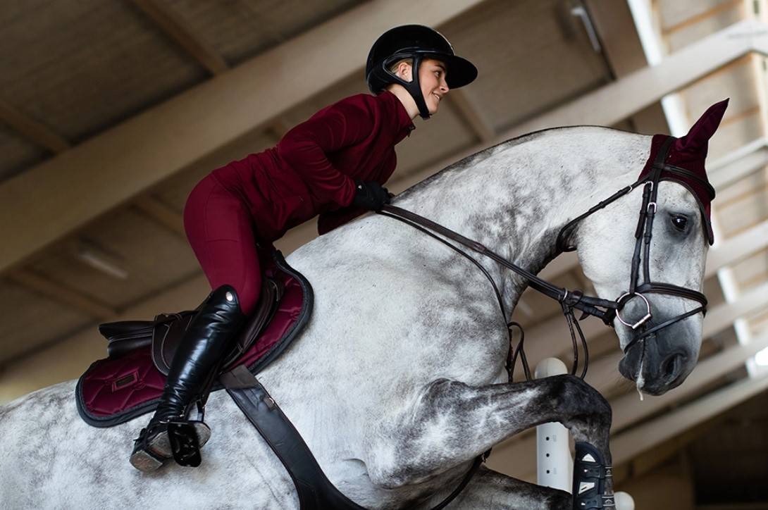 Pantalon Elite Knee Grip Dark Bordeaux - Equestrian Stockholm