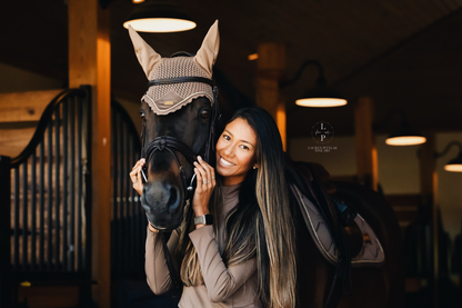Equestrian Stockholm fly cap - CHAMPAGNE