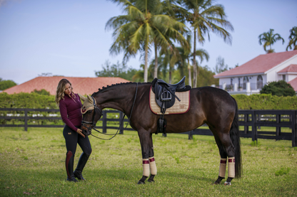 Champagne plum saddle pad - EQUITO