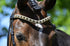 Frontal cristaux -  argent et noir