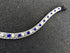 Frontal en cristaux - argent, bleu roi et perles