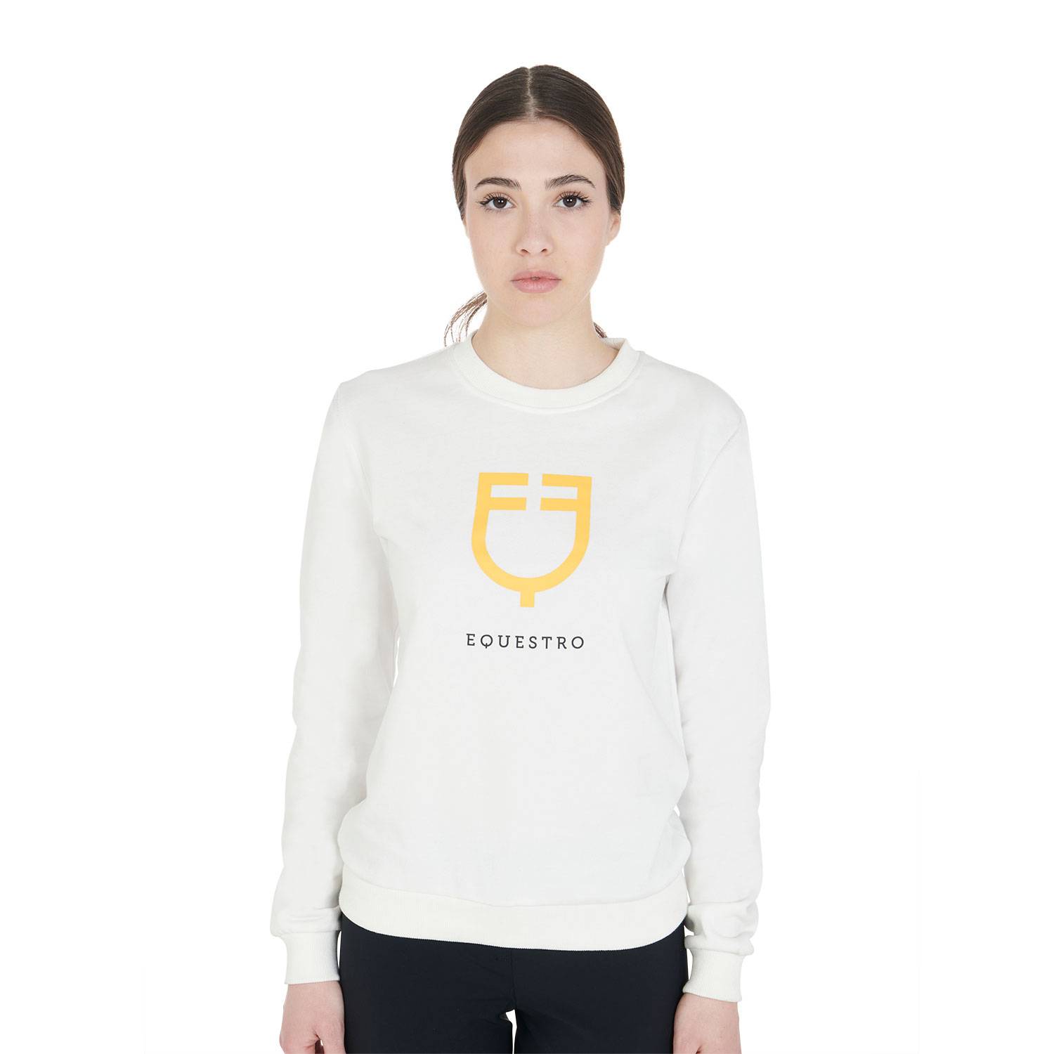 Round neck sweatshirt with logo - Equestro