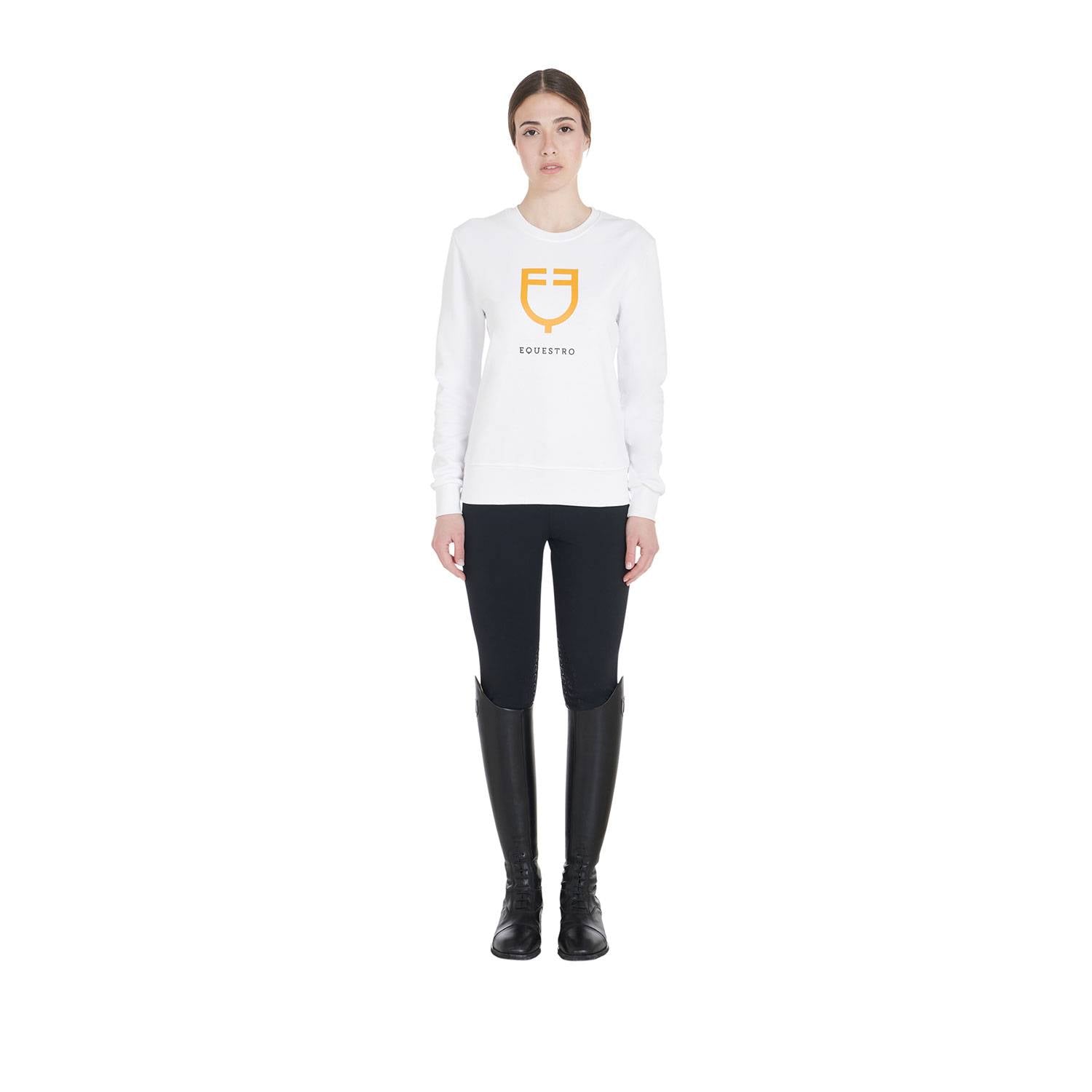 Round neck sweatshirt with logo - Equestro