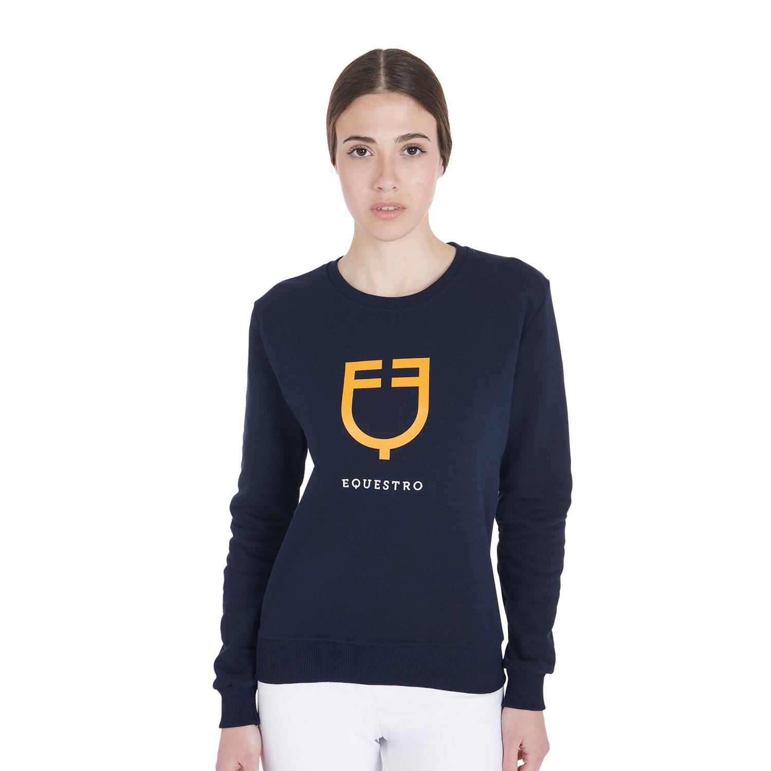 Round neck sweatshirt with logo - Equestro
