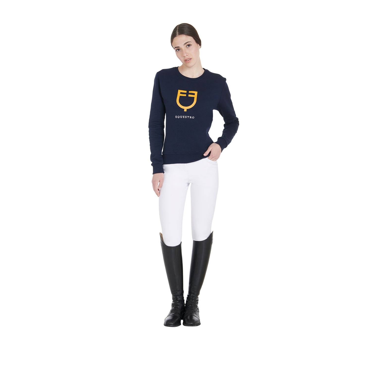 Round neck sweatshirt with logo - Equestro