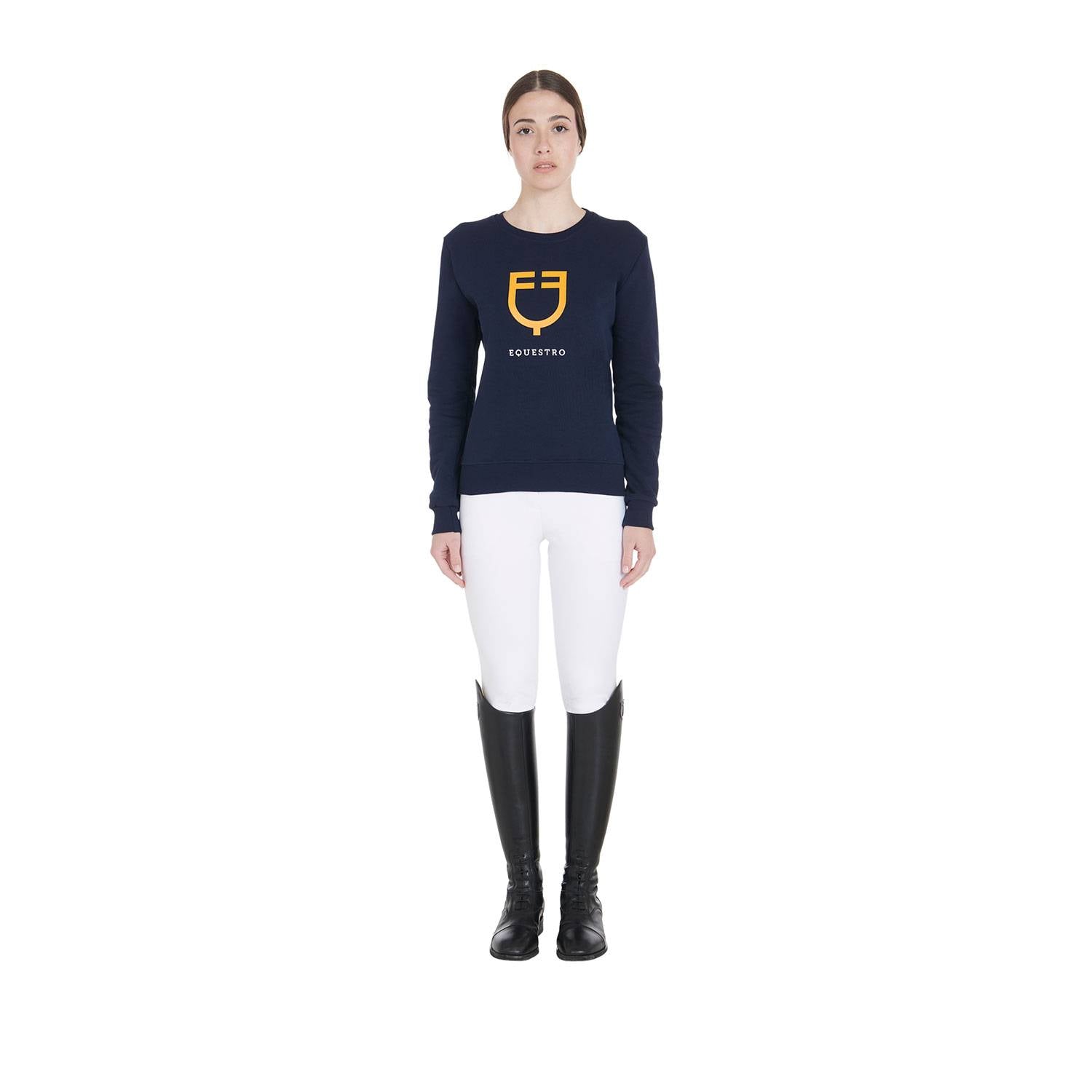 Round neck sweatshirt with logo - Equestro