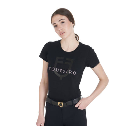 T-shirt ajusté avec logo à paillettes - Equestro