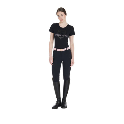 T-shirt ajusté avec logo à paillettes - Equestro