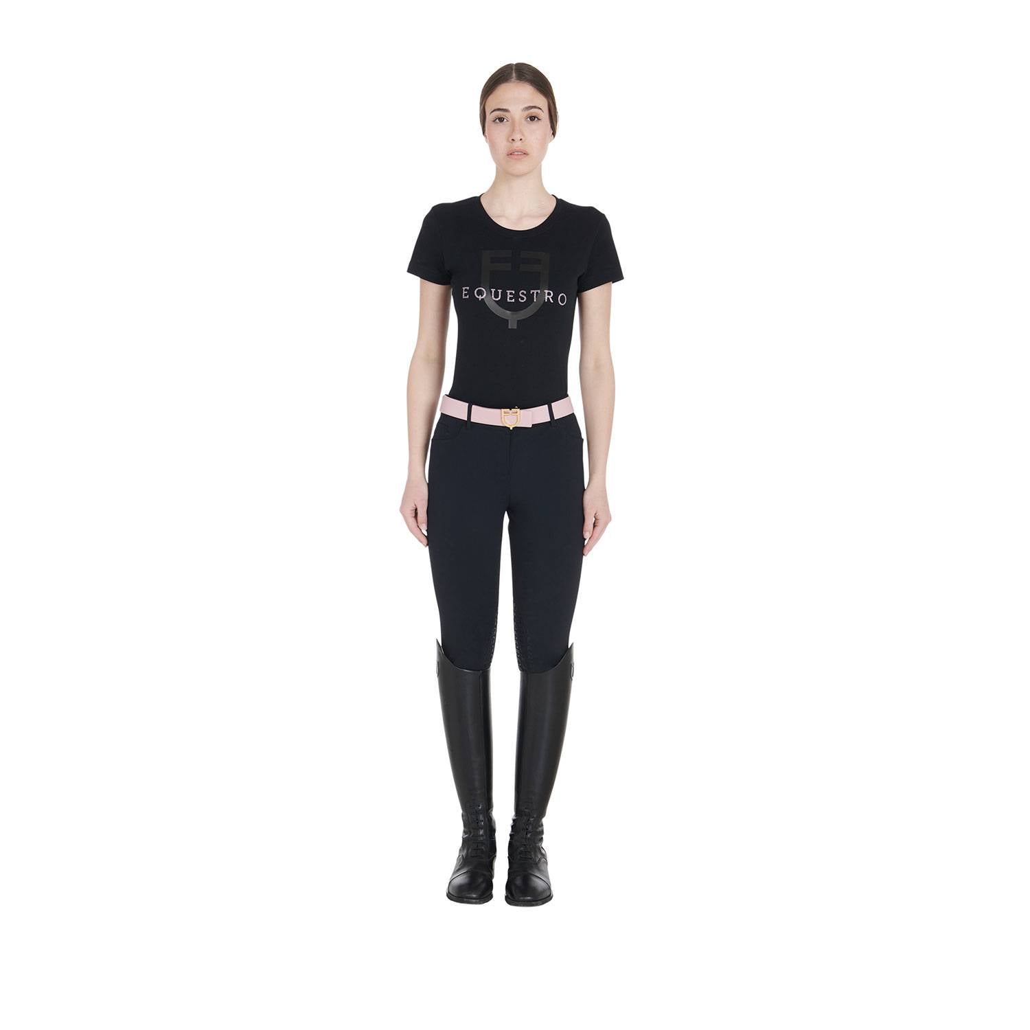 T-shirt ajusté avec logo à paillettes - Equestro