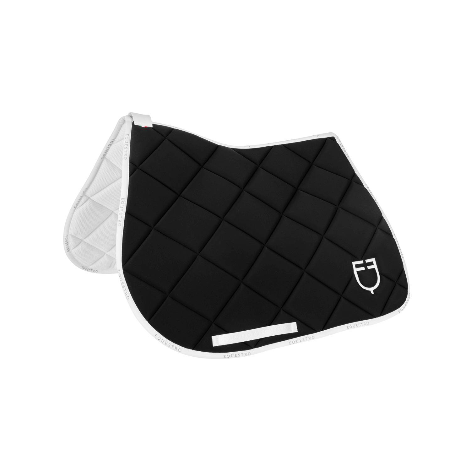 Technical saddle pad logo black/white - EQUESTRO