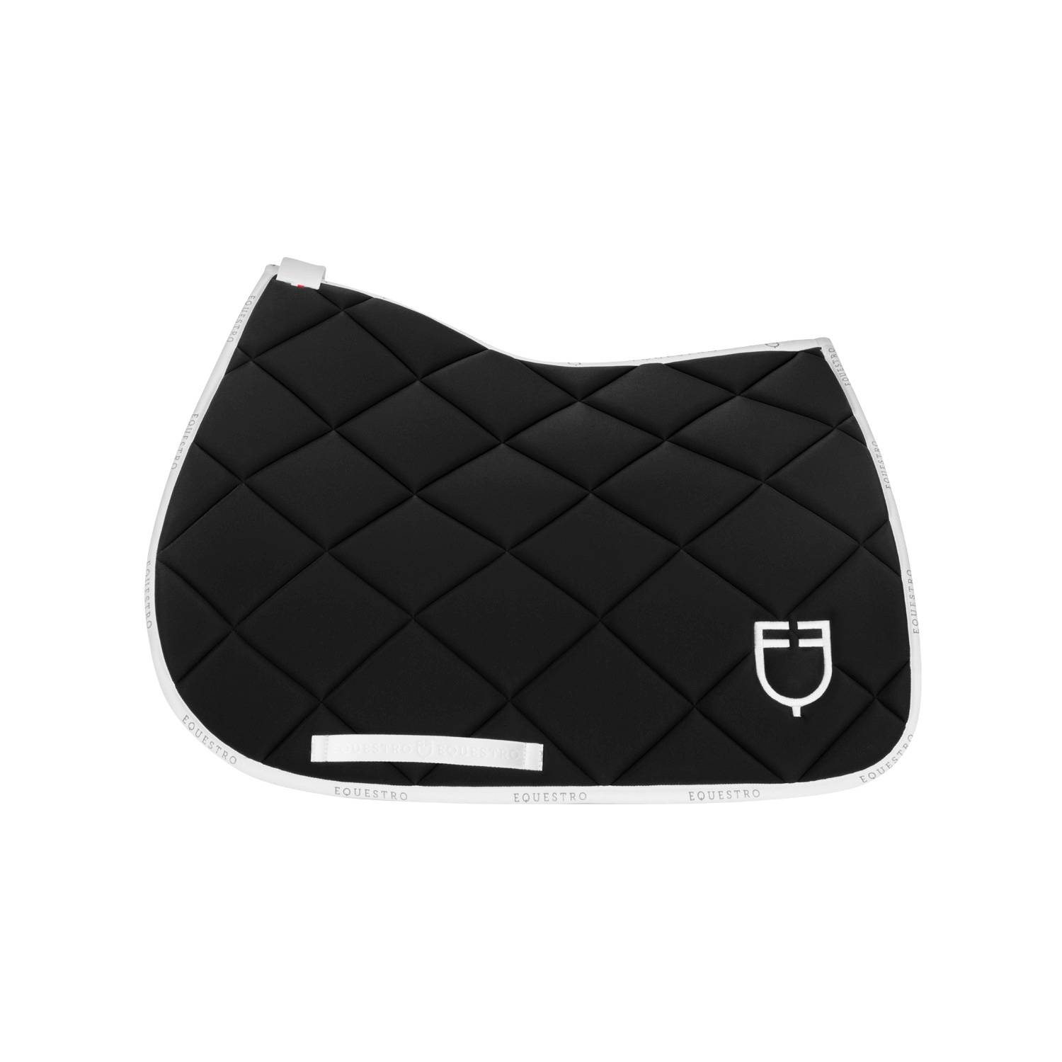Technical saddle pad logo black/white - EQUESTRO