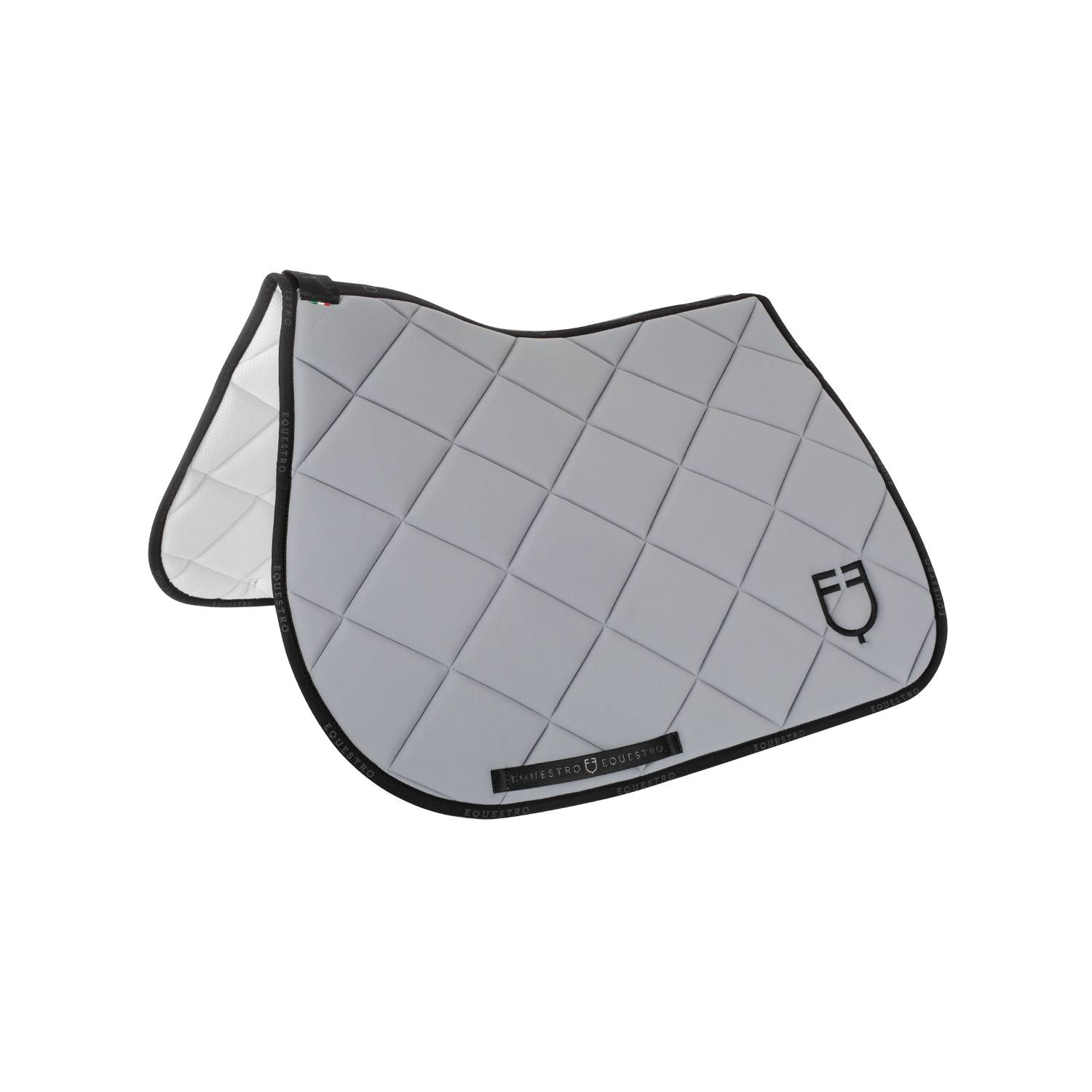 Technical gray/black logo saddle pad - EQUESTRO