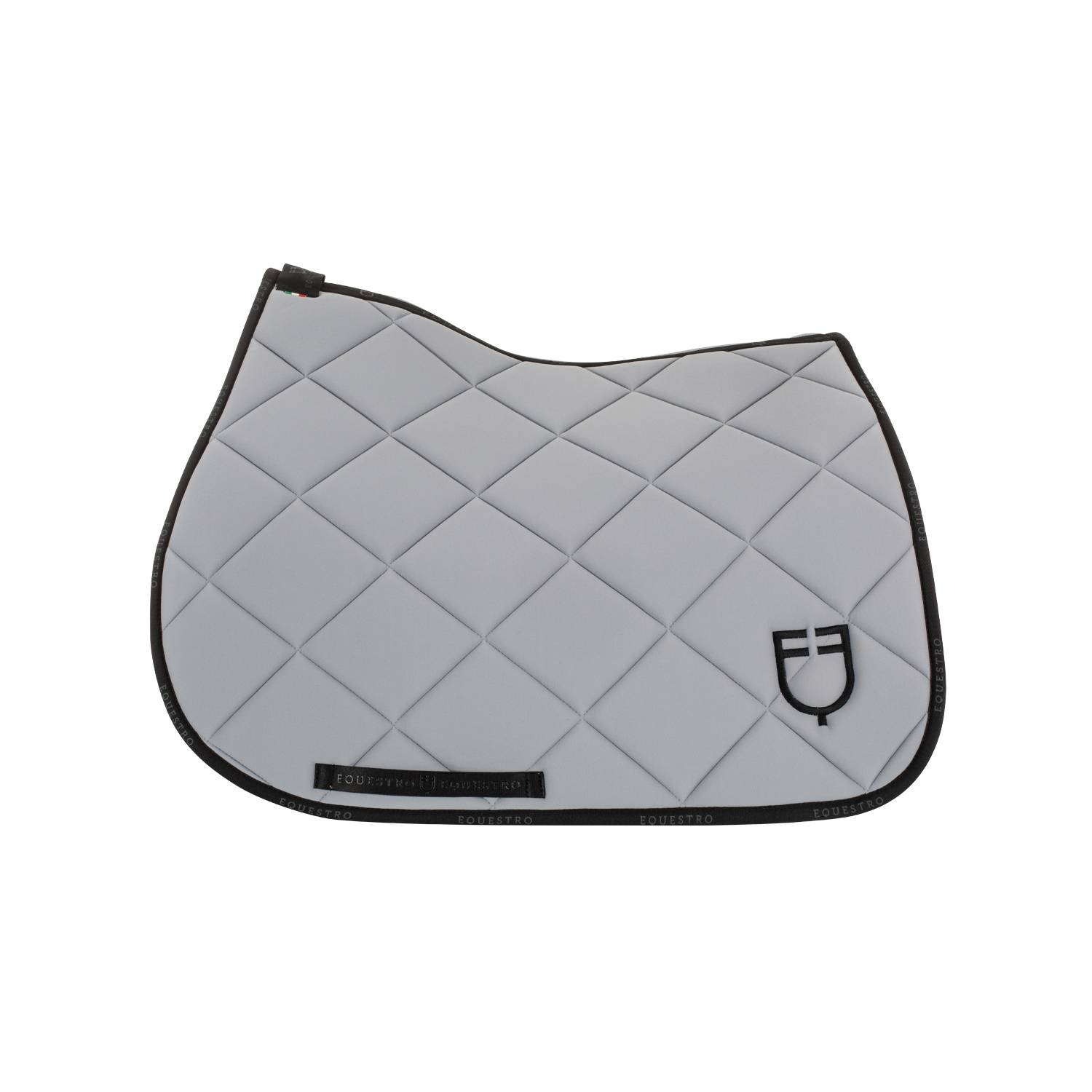 Technical gray/black logo saddle pad - EQUESTRO