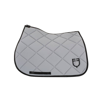 Technical gray/black logo saddle pad - EQUESTRO