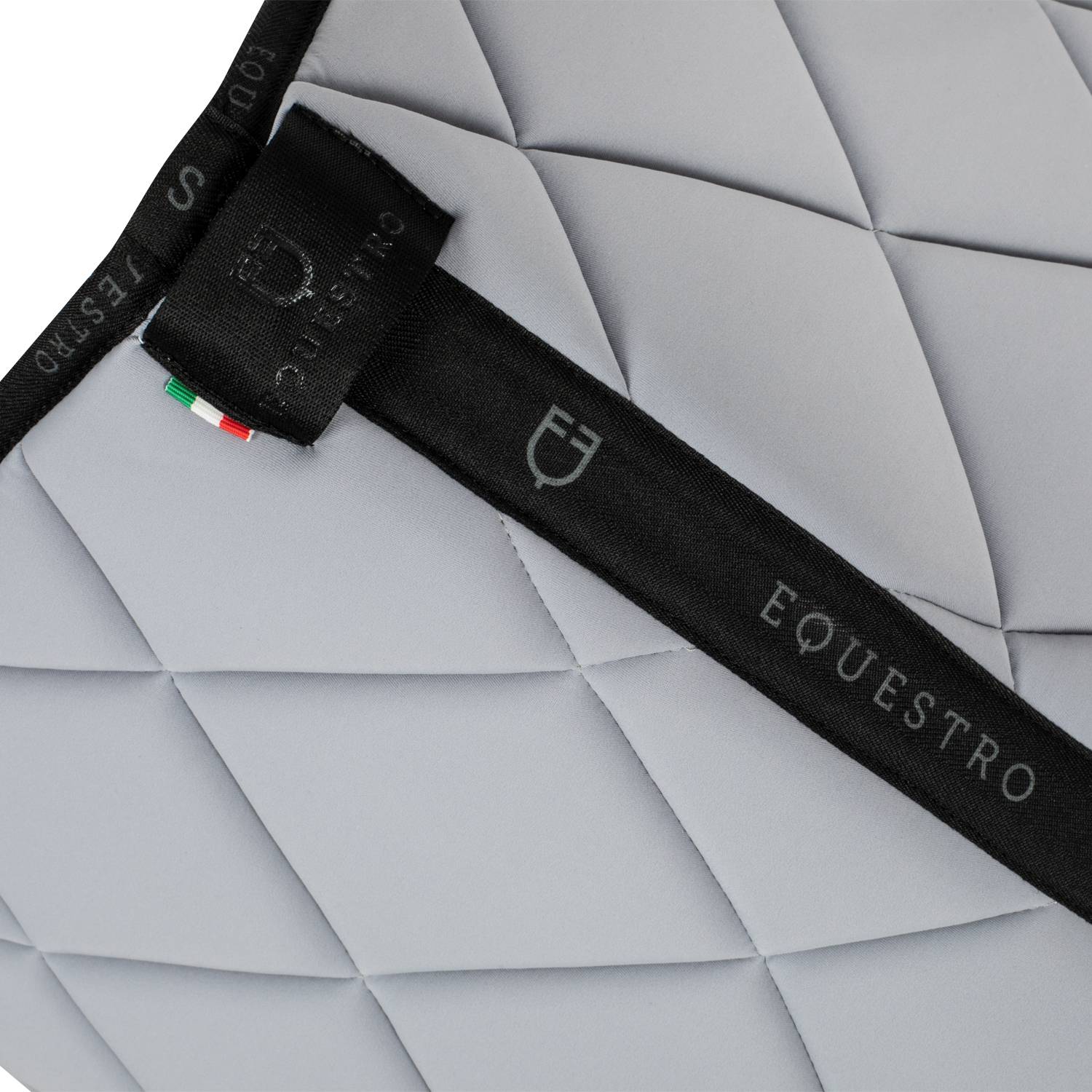 Technical gray/black logo saddle pad - EQUESTRO