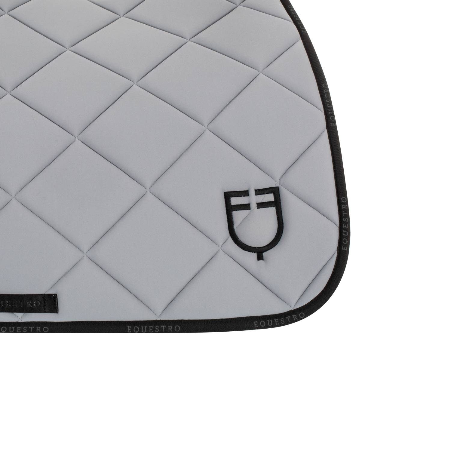 Technical gray/black logo saddle pad - EQUESTRO
