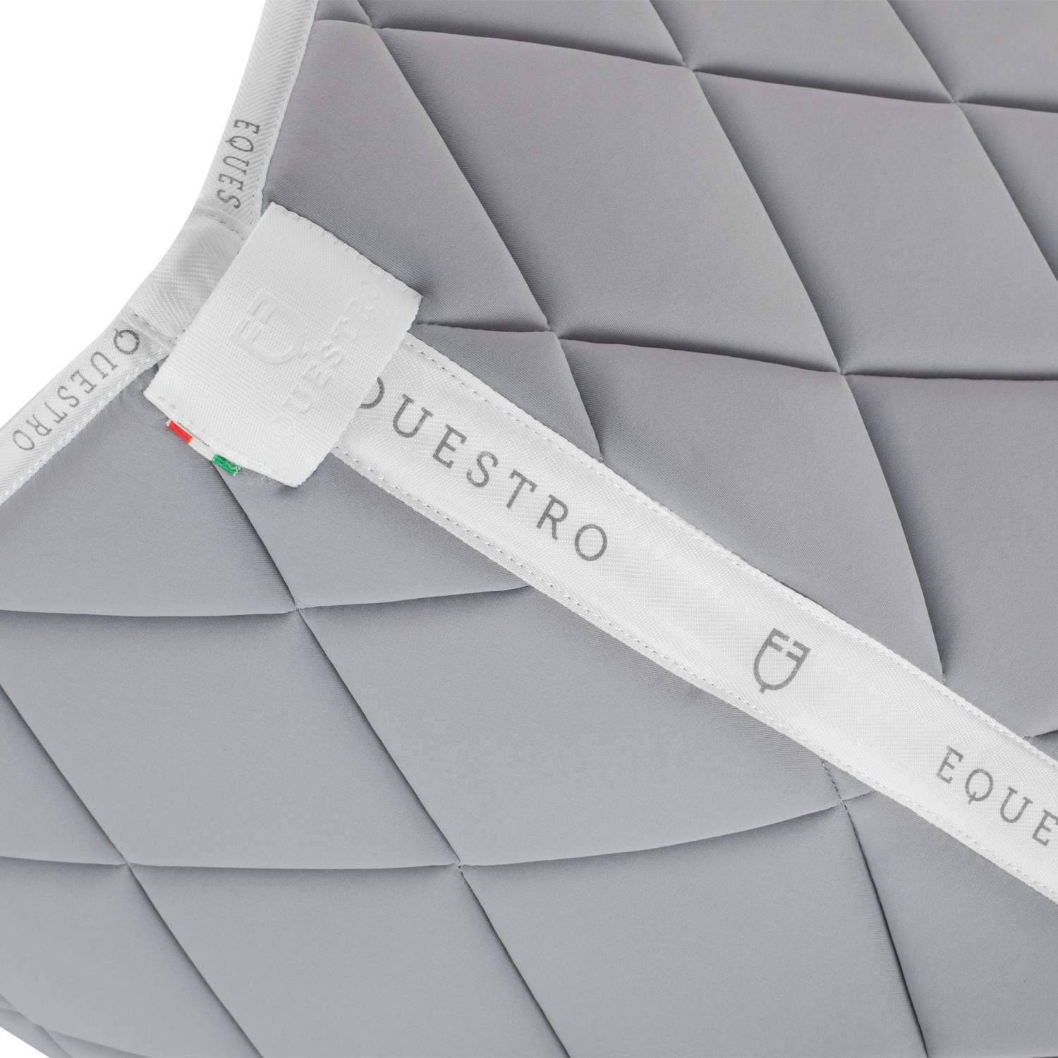 Technical gray/white logo saddle pad - EQUESTRO