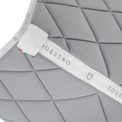 Technical gray/white logo saddle pad - EQUESTRO