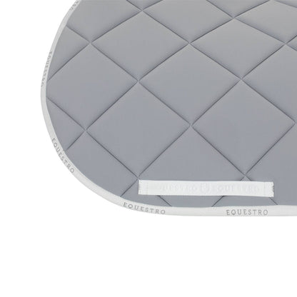 Technical gray/white logo saddle pad - EQUESTRO