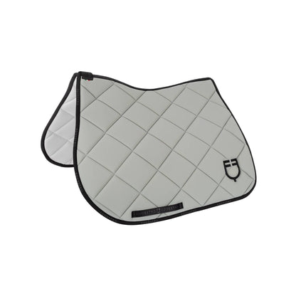 Technical saddle pad logo light gray/black - EQUESTRO