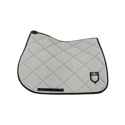 Technical saddle pad logo light gray/black - EQUESTRO